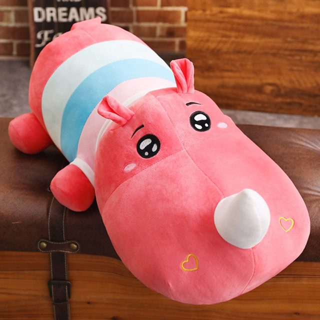 Pink Hippo Cuddle Bolster Plush โ photo 4