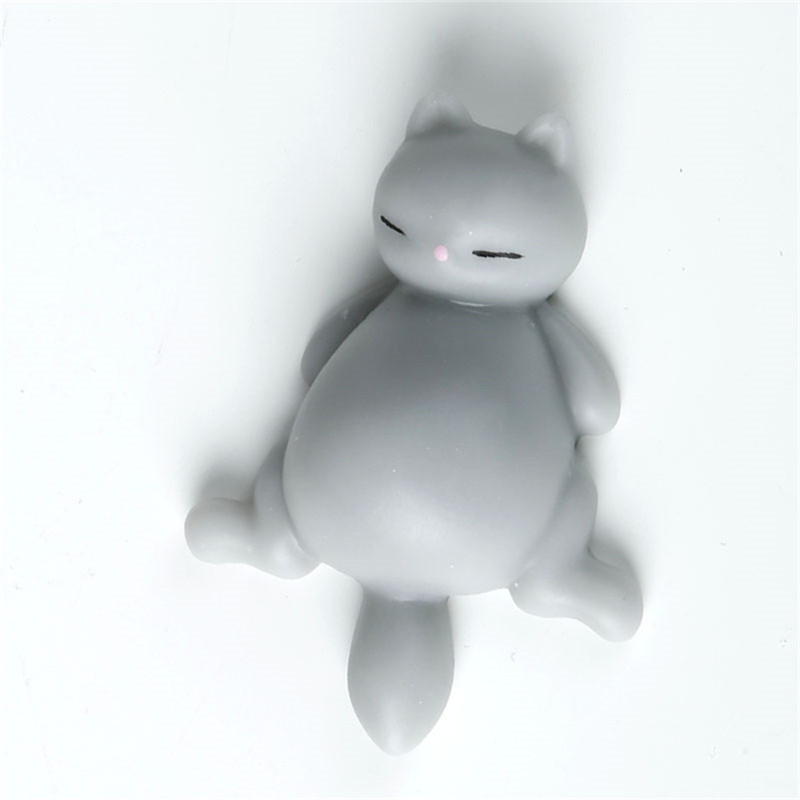 Sleepy Grey Cat Mochi Squishy