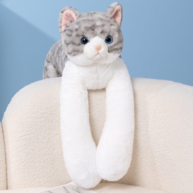 Long-Legs Grey Tabby Cat Plush โ photo 3