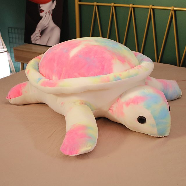 Rainbow Tie-Dye Sea Turtle Plush โ photo 2