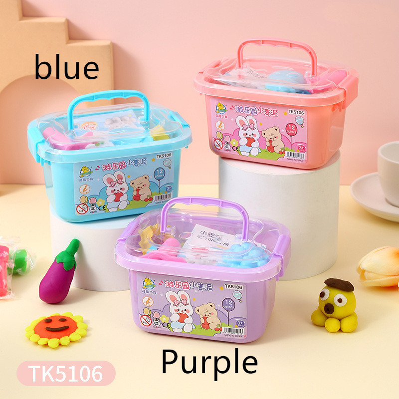 Kids 12-Color Air-Dry Clay Kit in Carry Box โ photo 3