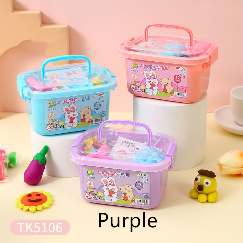 Kids 12-Color Air-Dry Clay Kit in Carry Box โ photo 5