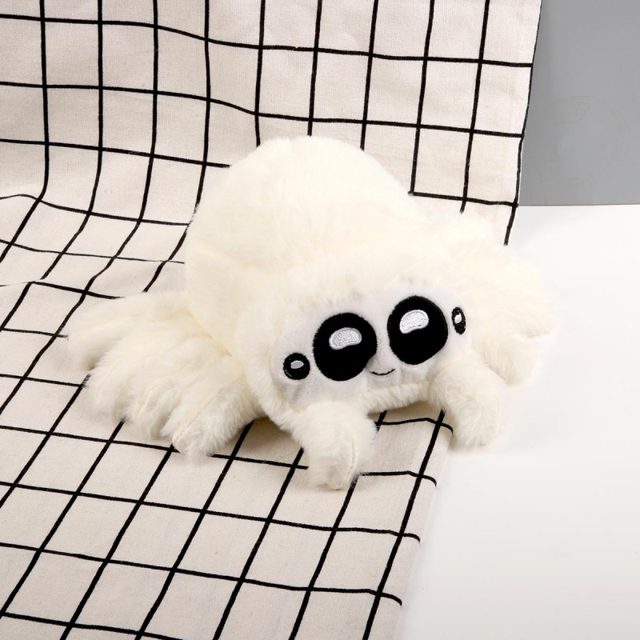 Fuzzy White Spider Plushie