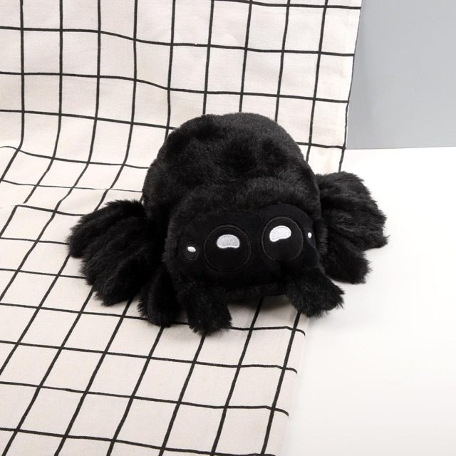 Fuzzy Black Spider Plushie