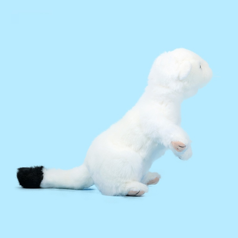 Realistic Snow Stoat Ermine Plush