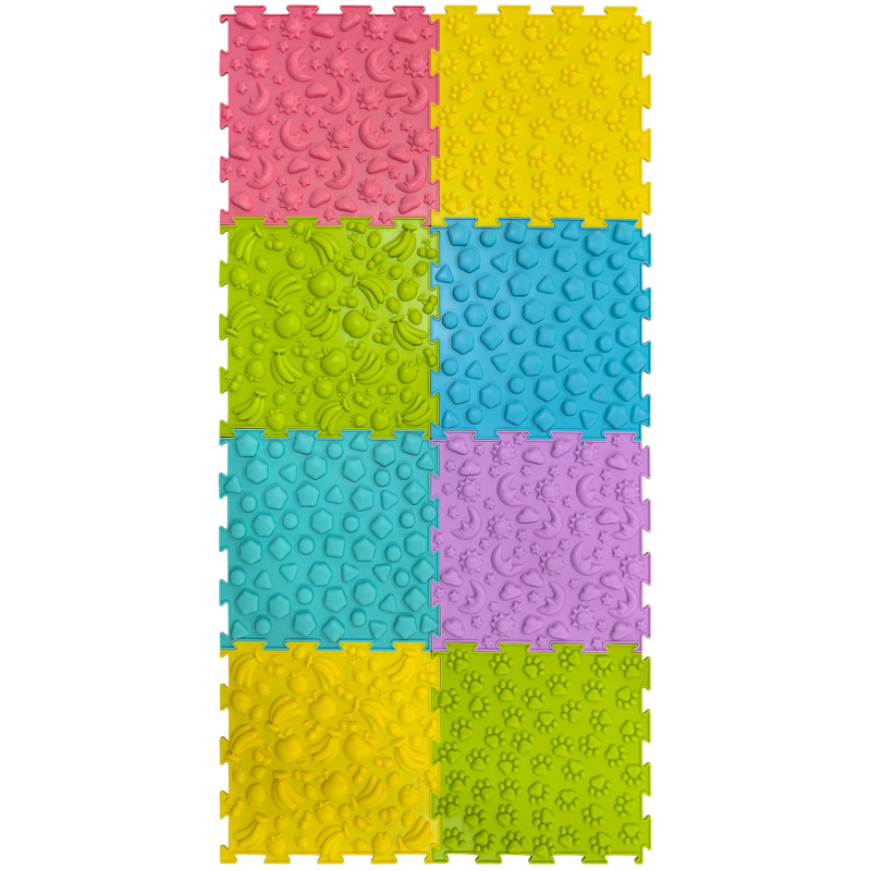 Textured Sensory Floor Tiles Set, Interlocking