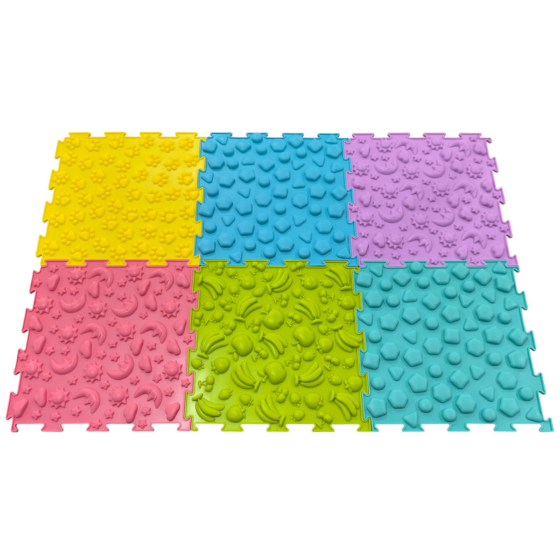 Textured Sensory Floor Tiles Set, Interlocking — photo 2
