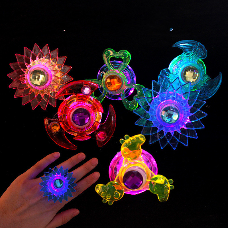 Light-Up Spinning Gyro Finger Ring Toys