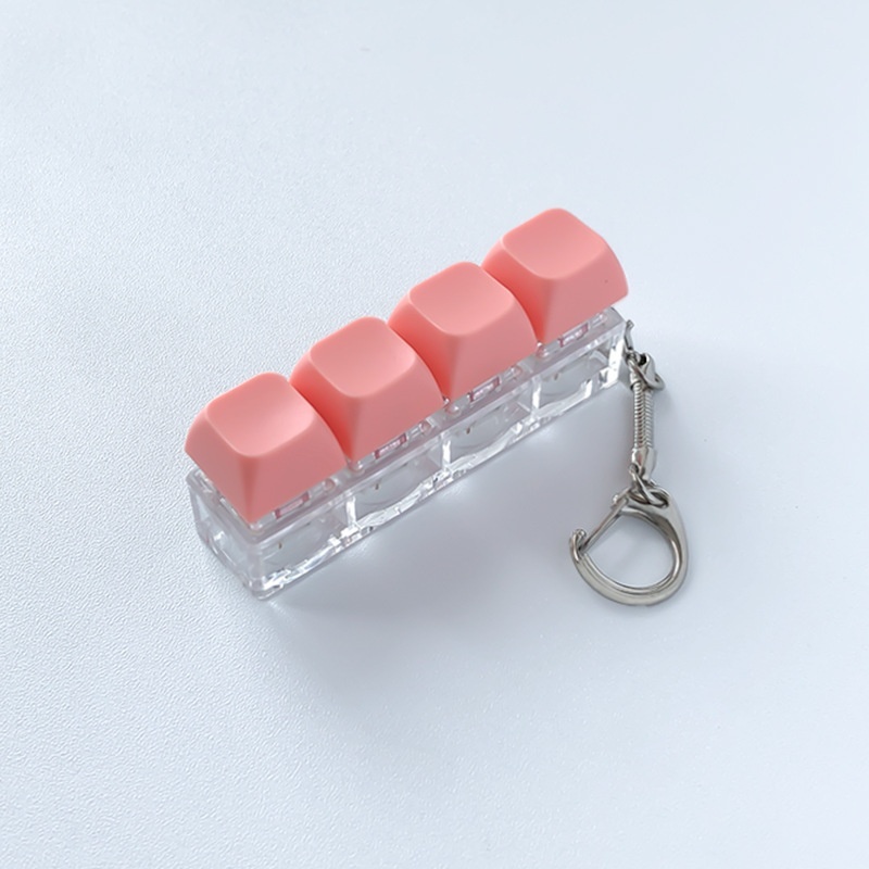 Four-Key Pastel Keyboard Clicker Keychain โ photo 3