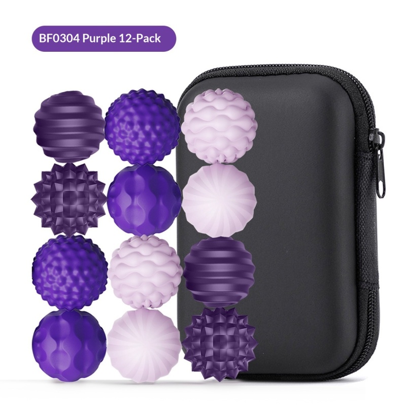 Textured Silicone Sensory Massage Ball Set, 12 Pack — photo 2