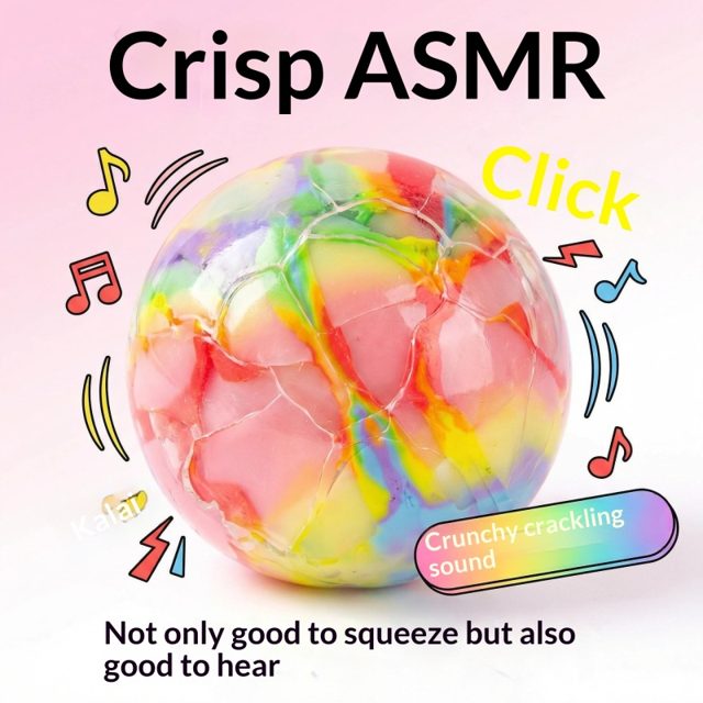 Rainbow Crunch ASMR Squeeze Ball