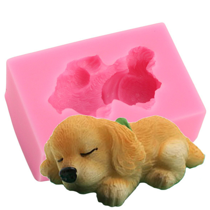 Sleeping Puppy Silicone Mold for Clay & Fondant