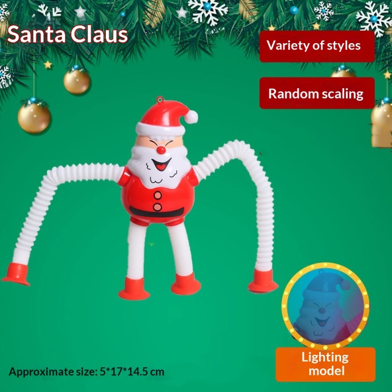 Santa Light-Up Pop Tube Fidget