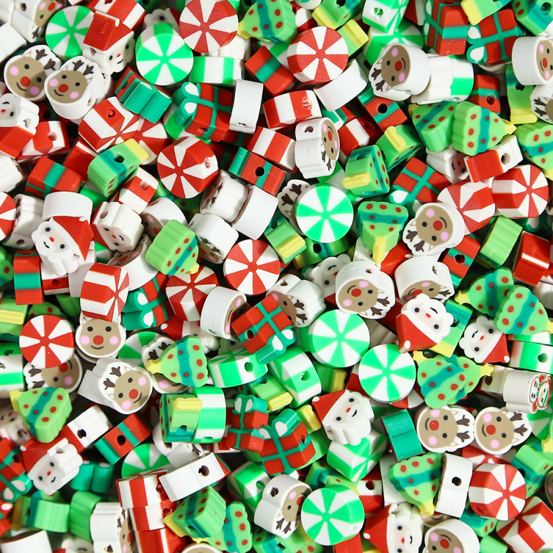 Christmas Polymer Clay Slice Sprinkles, Mixed