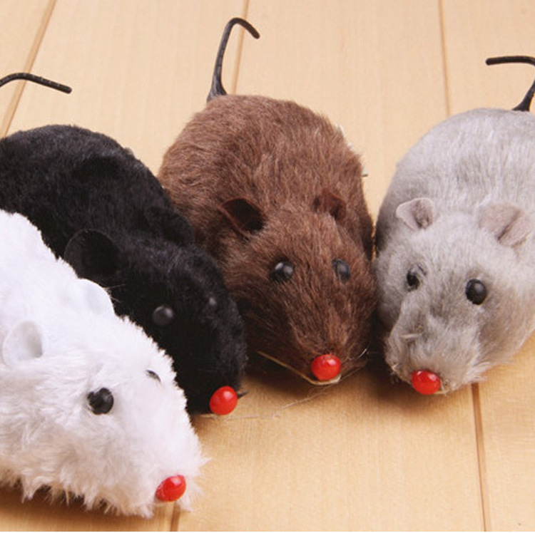 Wind-Up Running Mouse Plush Prank Toy โ photo 2