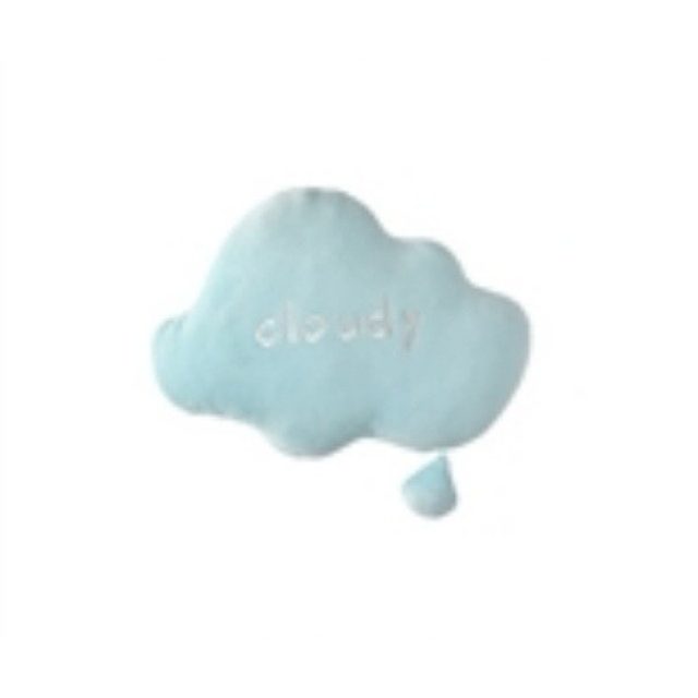 "Cloudy" Mint Cloud Plush with Raindrop