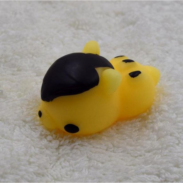 Yellow Critter Mochi Squishy with Black Hair