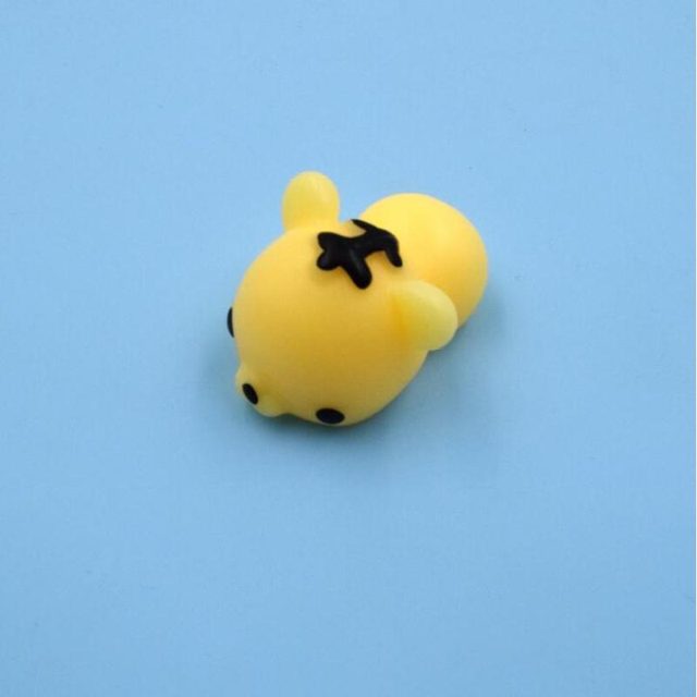 Yellow Mouse Mochi Squishy with Black Topknot