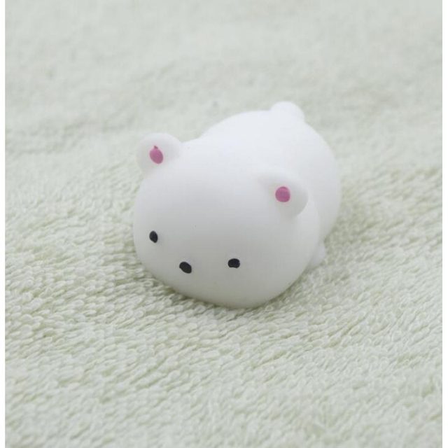 White Piglet Mochi Squishy with Pink Ears