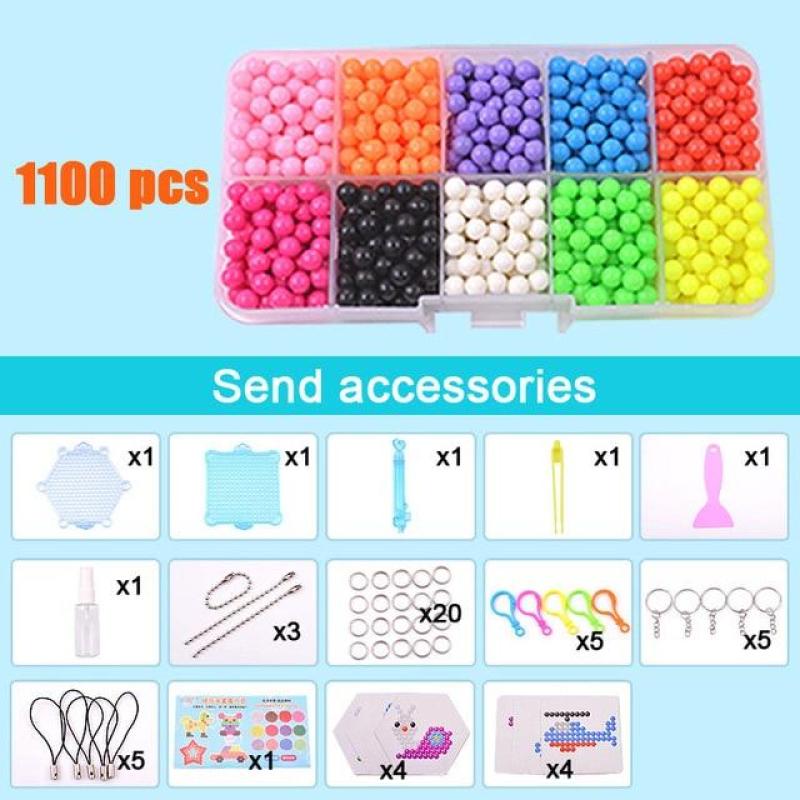 Water Fuse Beads Craft Kit, 1100 Pieces