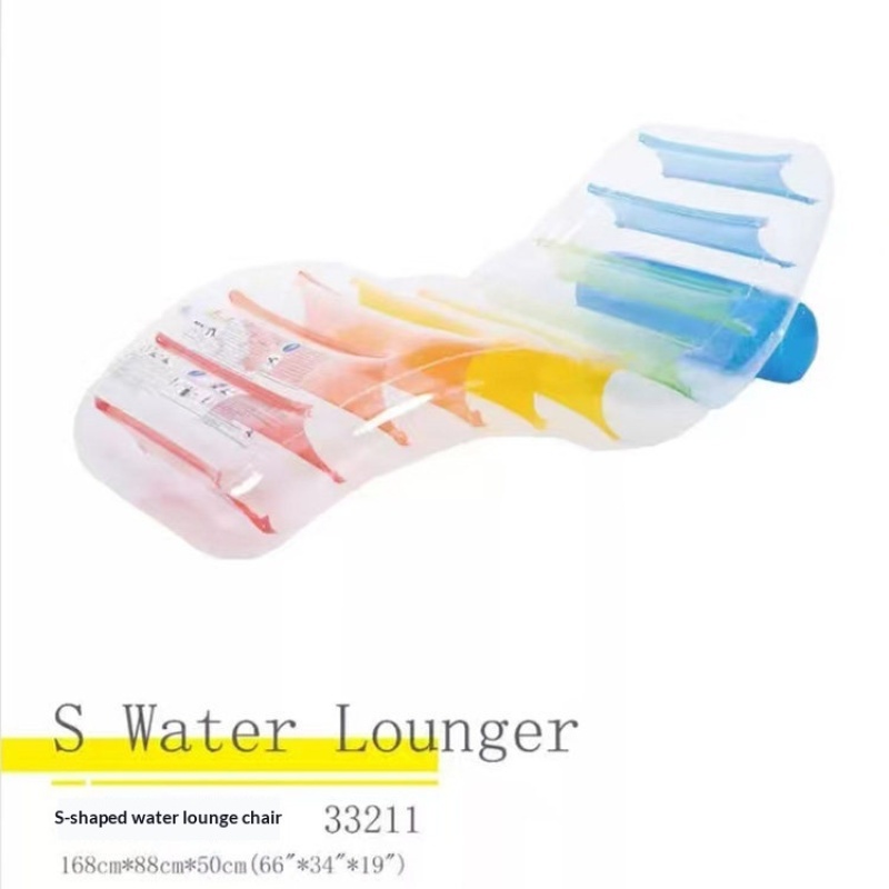 S-Shaped Rainbow Water Lounge Chair Float