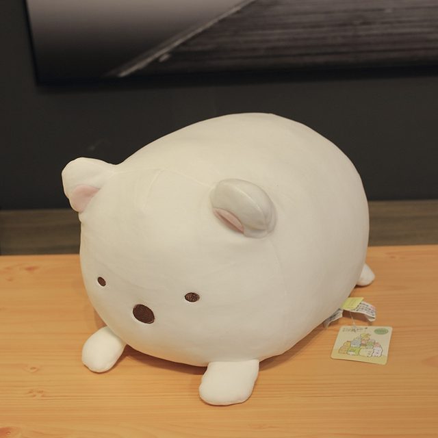 Chubby White Bear Loaf Plush
