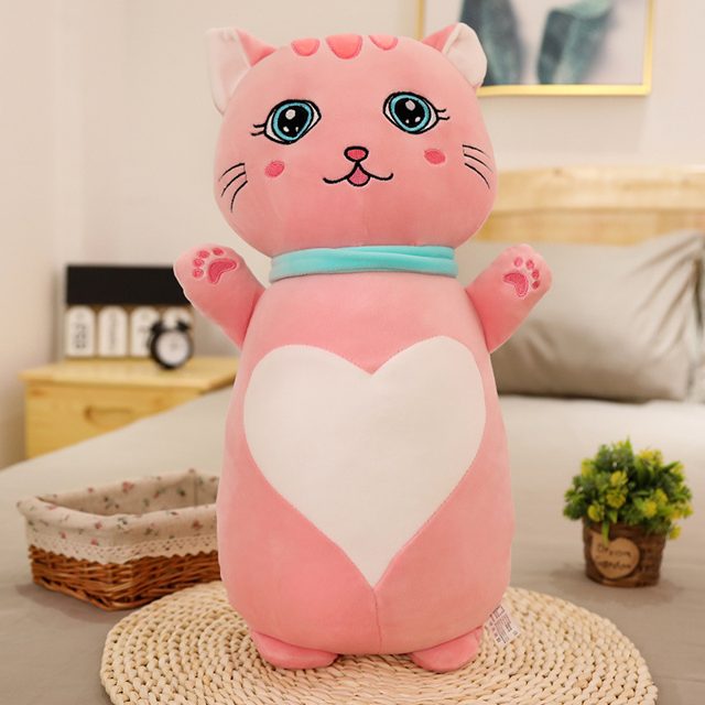 Long Heart-Belly Cat Plushie