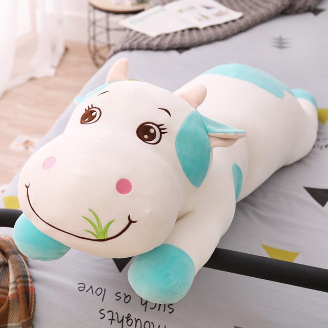 Long Snuggle Cow Body Pillow, Blue 140cm โ photo 5