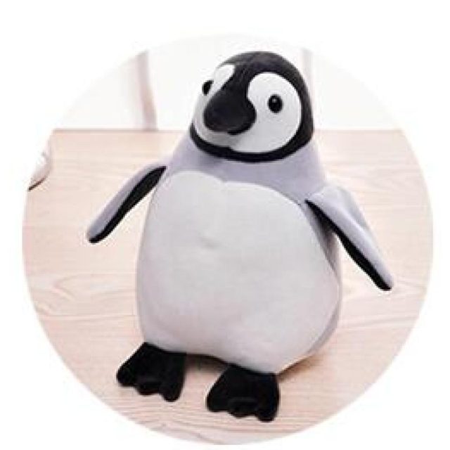 Chubby Grey Penguin Plush