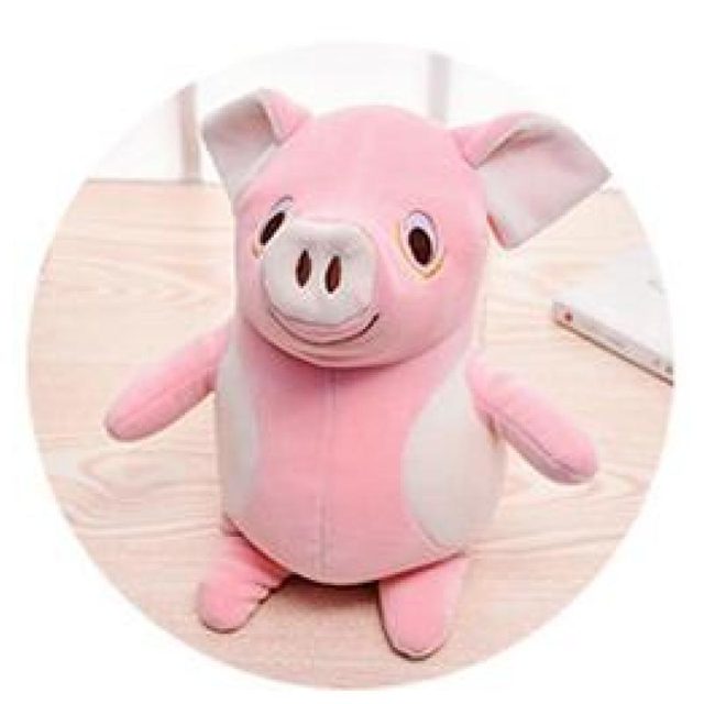 Smiley Pink Cartoon Piggy Plush