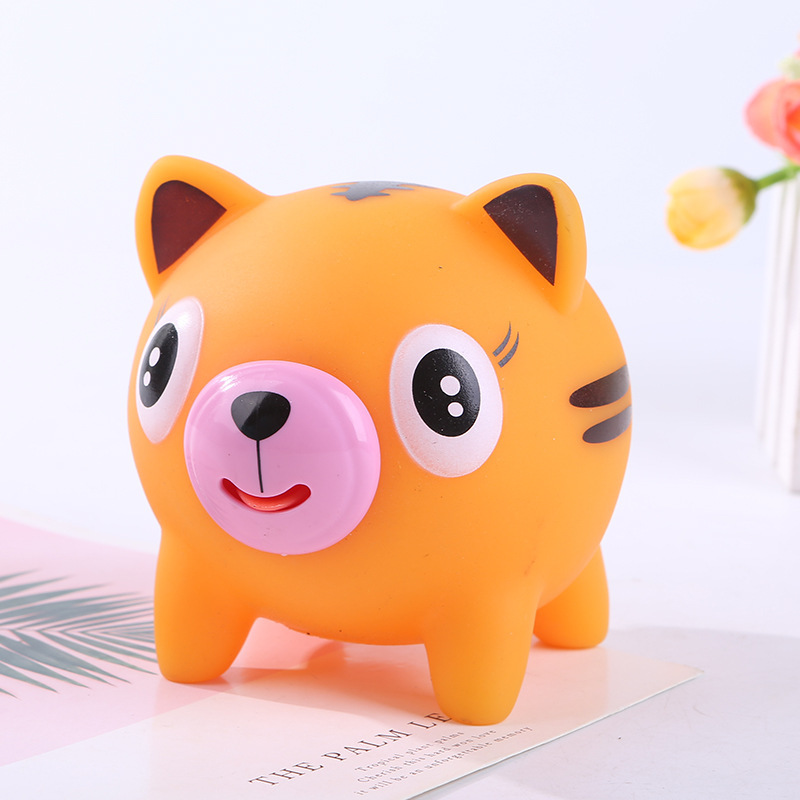 Tongue-Out Black Bear Squeeze Toy โ photo 3