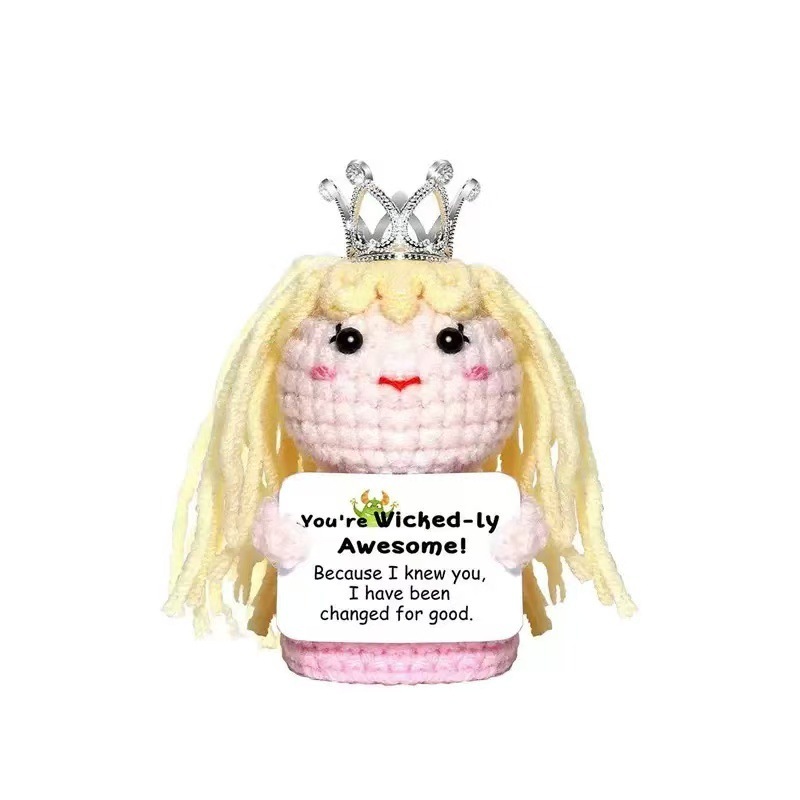 Crochet Positivity Doll with Crown