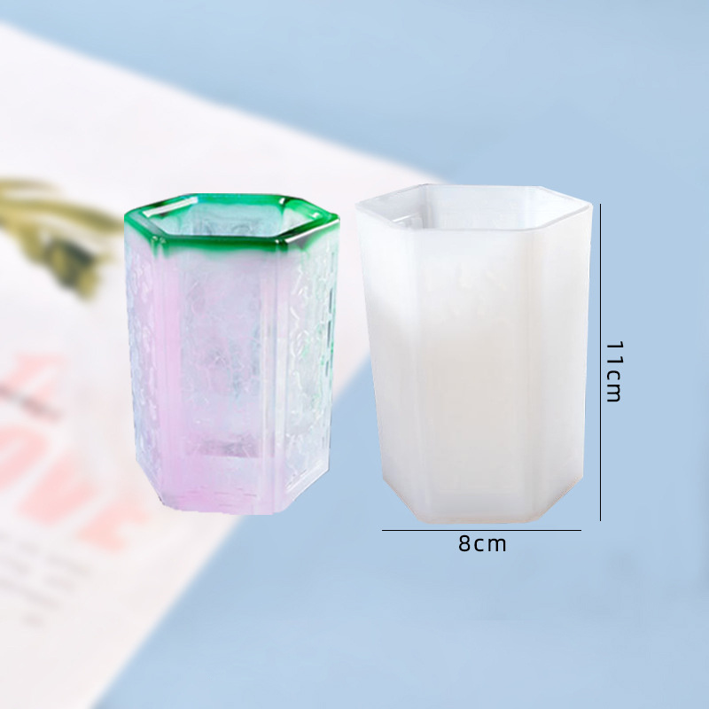 Hexagon Pen Holder Silicone Resin Mold โ photo 5