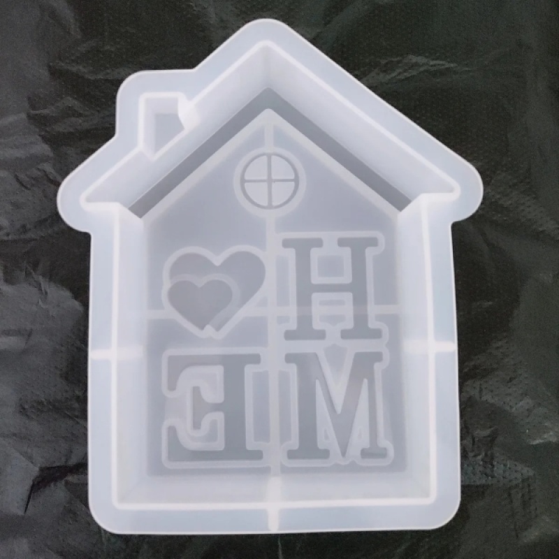 "HOME" House Plaque Silicone Resin Mold