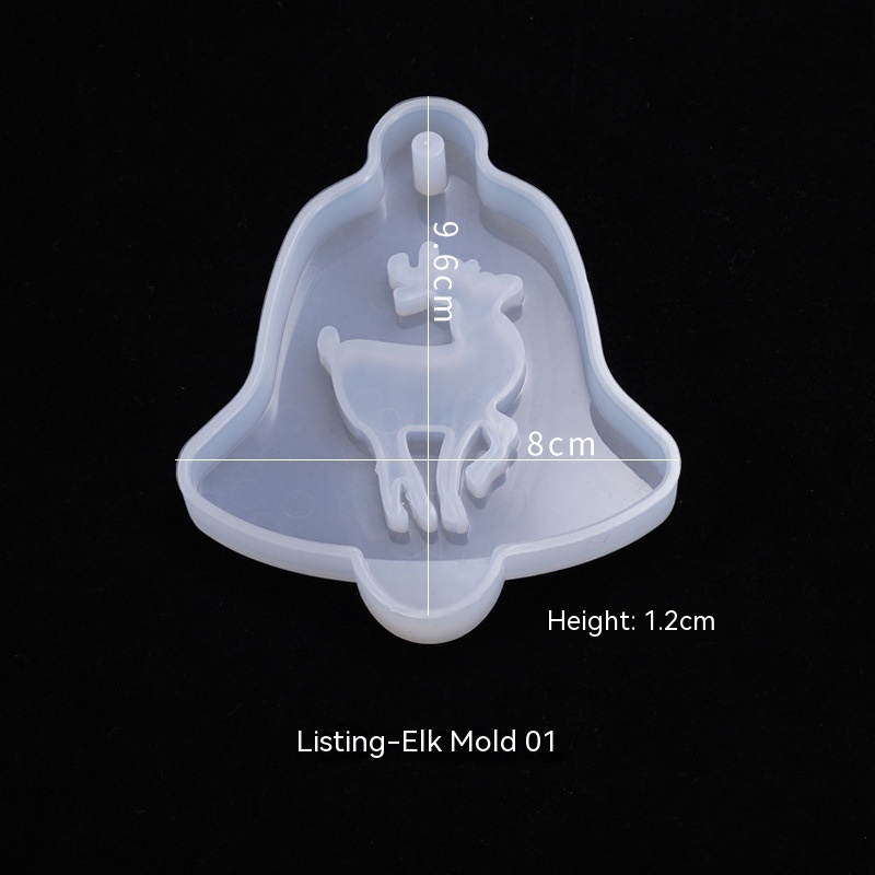 Christmas Bell & Deer Hanging Silicone Resin Mold