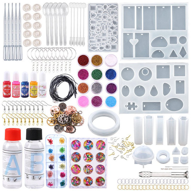 Deluxe Resin Jewelry Kit with Colorant & Molds