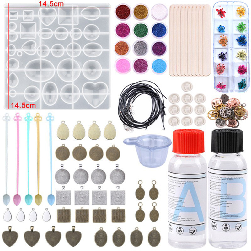 Deluxe Resin Jewelry Kit with Colorant & Molds โ photo 3