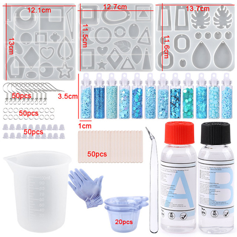 Deluxe Resin Jewelry Kit with Colorant & Molds โ photo 6
