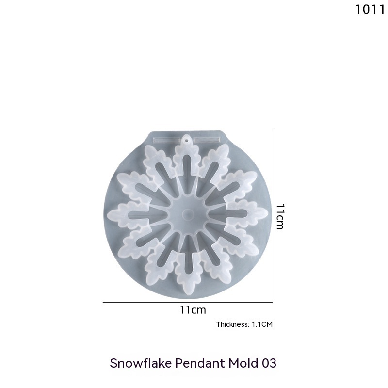 Snowflake Pendant Silicone Resin Mold — photo 3