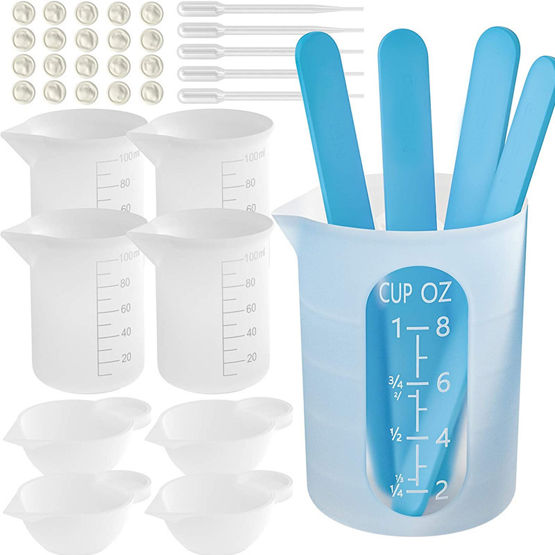 Resin Mixing Kit: Silicone Cups, Sticks & Pipettes