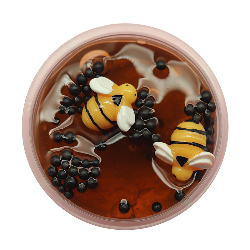 Honey Bee Clear Slime with Bee Charms & Foam Beads