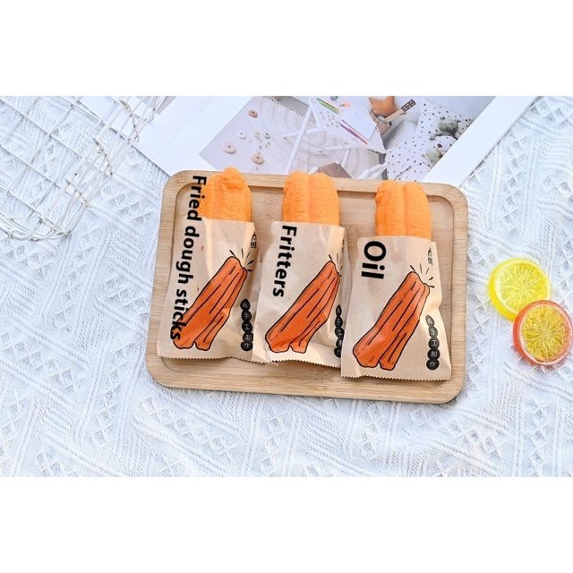 Fuzzy Fried Dough Stick Plush (Set of 3)