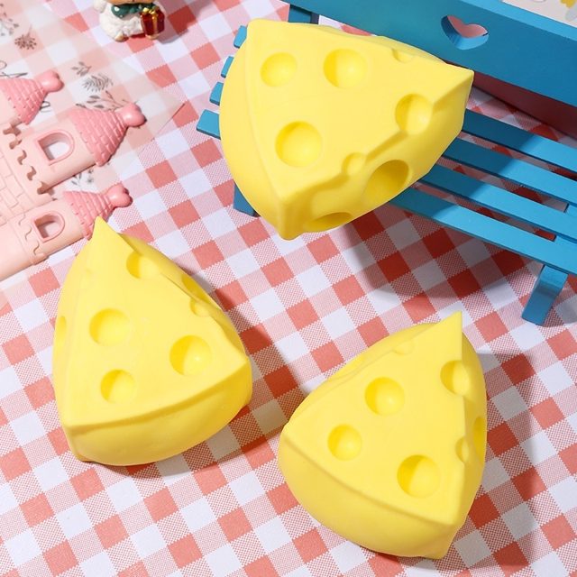 Big Squishy Swiss Cheese Wedge Squeeze Toy