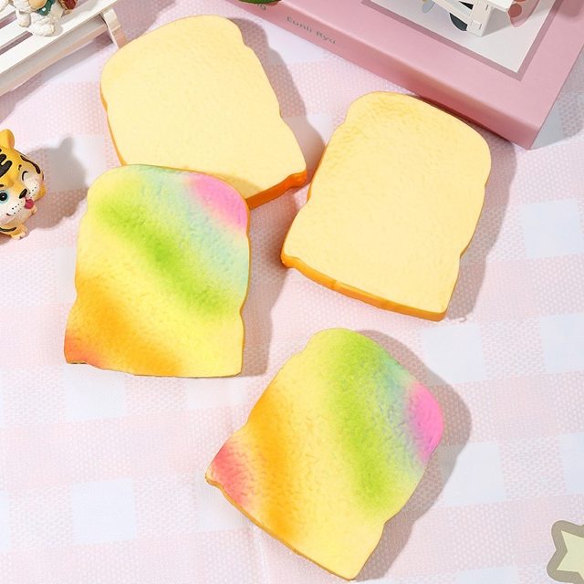 Rainbow Tie-Dye Toast Squishy
