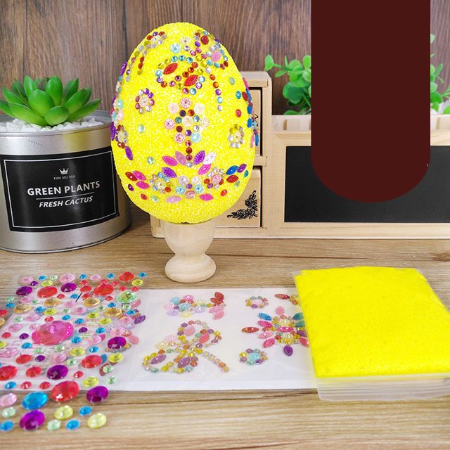 Bedazzle-Your-Own Gem Foam Egg Craft Kit โ photo 2