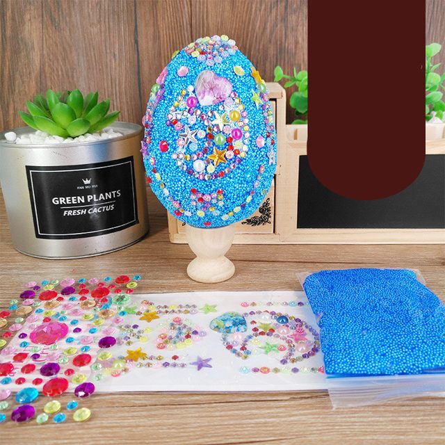 Bedazzle-Your-Own Gem Foam Egg Craft Kit โ photo 3