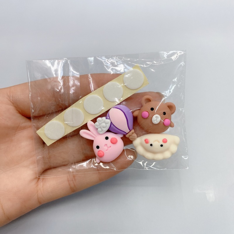 Cute Resin Flatback Patches, Bear & Bunny Set