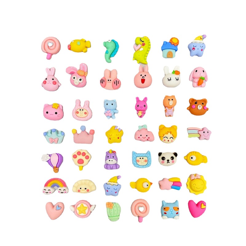 Cute Resin Flatback Patches, Bear & Bunny Set โ photo 2