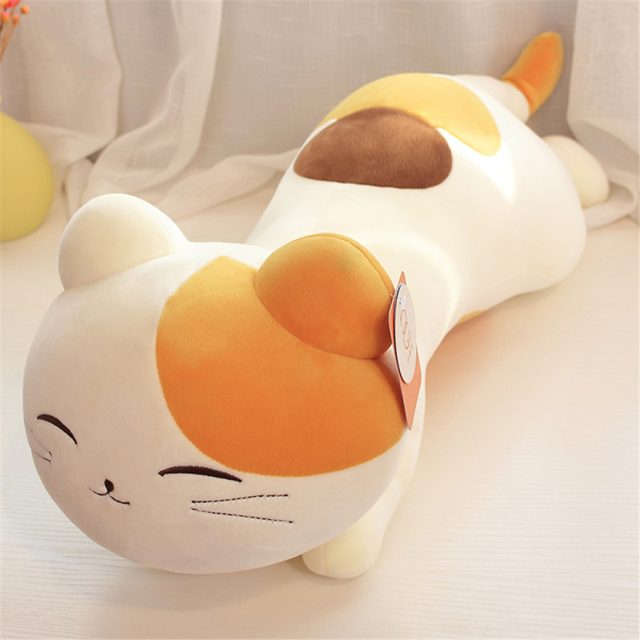 Sleepy Calico Cat Long Body Pillow