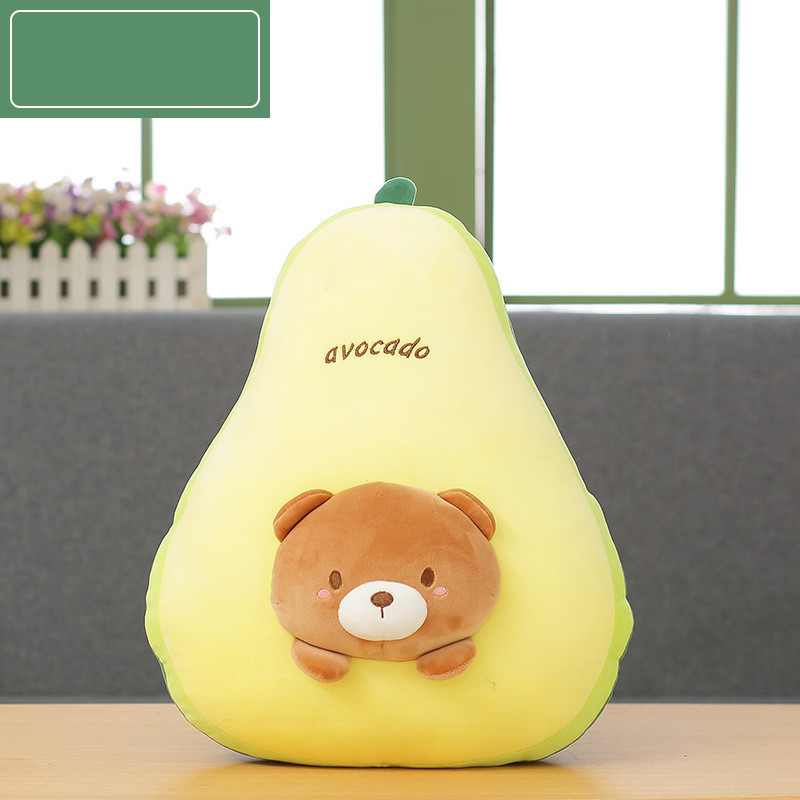 Avocado Pillow Plush With Bear